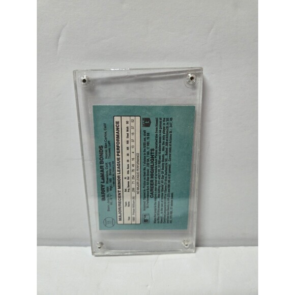 1986 Donruss The Rookies Barry Bonds Rookie Baseball Card #11 - Picture 2 of 3